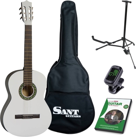 Sant CL-50-WH spansk guitar hvid, pakkeløsning
