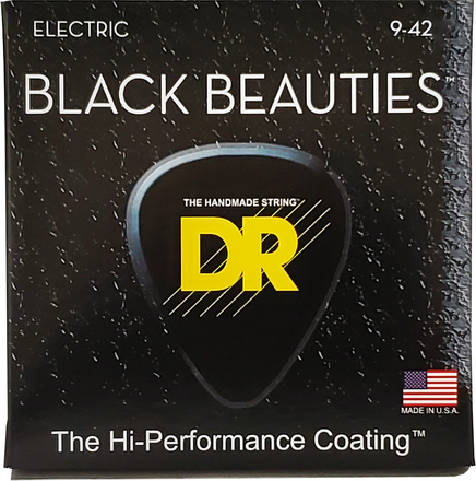 DR Strings BKE-9 Black Beauties black el-guitar-strenge, 009-042