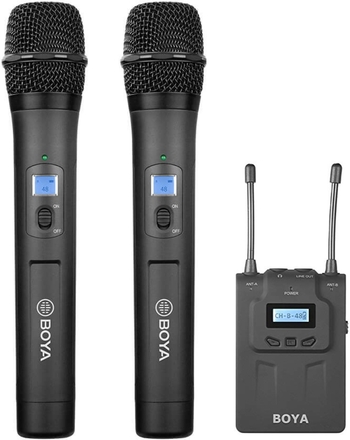 Boya BY-WM8-K7 trådløst sæt med 2 x håndholdt mikrofon