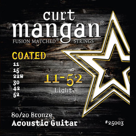 Curt Mangan 25003 Coated 80/20 Bronze western-guitarstrenge 011-052