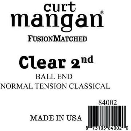 Curt Mangan 84002 løs nylon 2nd spansk guitarstreng, ball-end, norma
