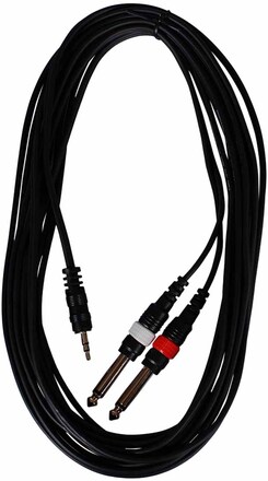 HiEnd 2 x jack(mono)-til-minijack(stereo)-kabel 6 meter