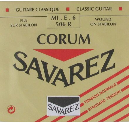 Savarez 506R Corum E6 løs spansk gitarstreng, rød