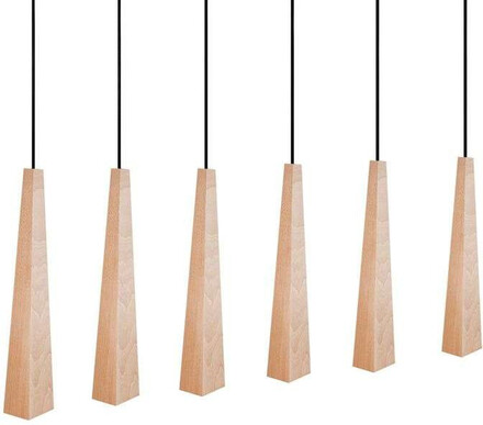 Envostar - Wooden Square Cones 6 Pendelleuchte Wood/Black Envostar