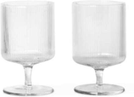 ferm LIVING - Ripple Wine Glasses Set of 2 Clear ferm LIVING