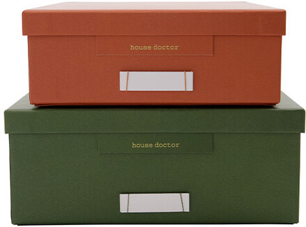 House Doctor - Keep Storage 2pcs. Green/Orange House Doctor