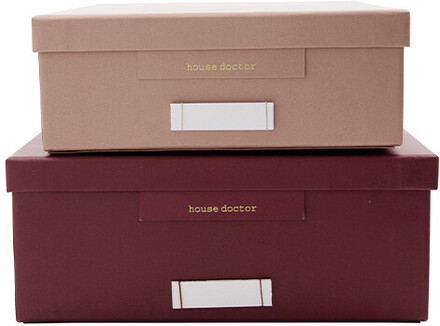 House Doctor - Keep Storage 2pcs. Bordeaux/Rosa House Doctor