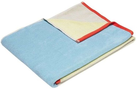Hübsch - Block Towel Large Light blue/Multicolour Hübsch