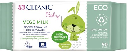 Cleanic Baby ECO Vege Milk Våtservetter