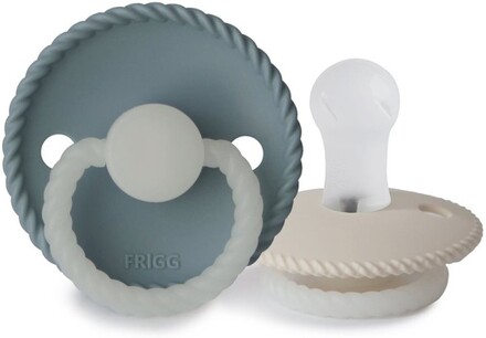 FRIGG Rope Silikonnapp 2-pack Size 1 (Stone Blue Night/Cream Night)