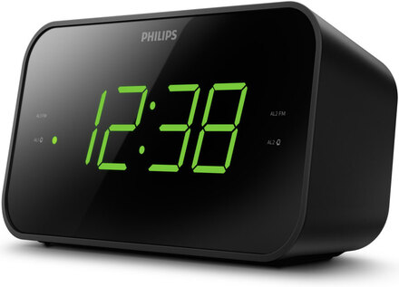 Philips: Digital FM-klockradio Stora siffror Två alarm