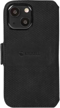 Krusell: Leather Phone Wallet iPhone 13 Mini Svart