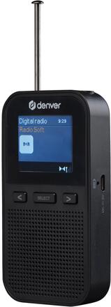 Denver: Handhållen DAB+/FM-radio med inbyggd högtalar