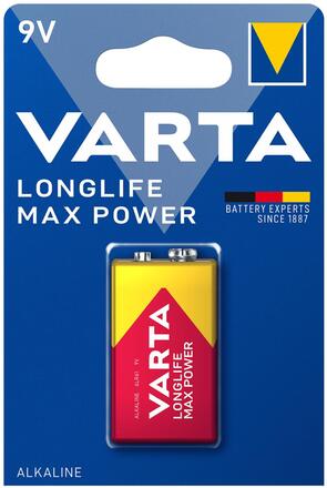 Varta: Longlife Max Power 9V Batteri