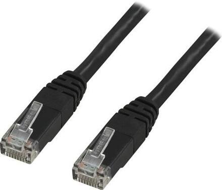 DELTACO Network Cable | Cat 6 | U/UTP | Low smoke/halogen free | Patch round (standard) | Black | 5m