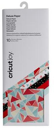 Cricut Joy Adhesive Backed Deluxe Paper 11,5x30,5cm 10-sheets (Kaleidoscope)