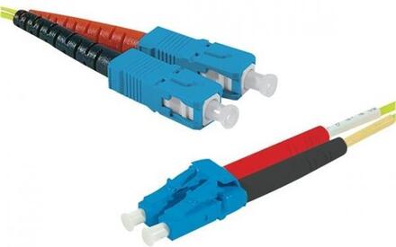 EXC Fiber patch cable yellow - 2 m SC-UPC/LC-UPC duplex HD single OS2 9/125