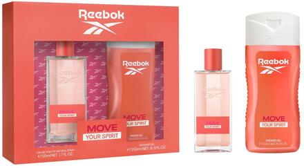 Reebok - Move Your Spirit EDT 50 ml + Shower Gel 250 ml - Giftset