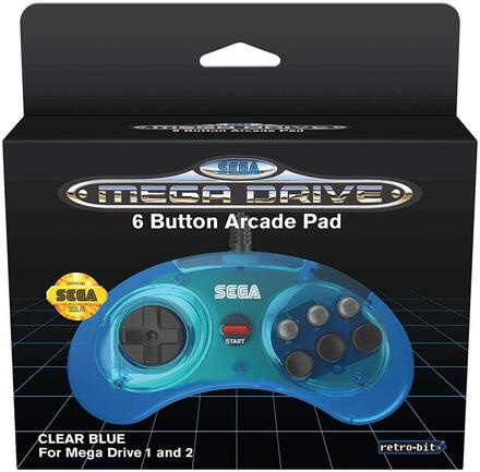 Retro-Bit SEGA MD 6-Button Pad Blue