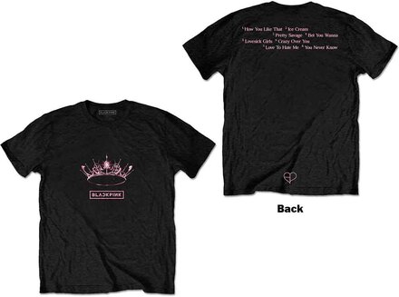 BlackPink: Unisex T-Shirt/The Album - Crown (Back Print) (X-Large)