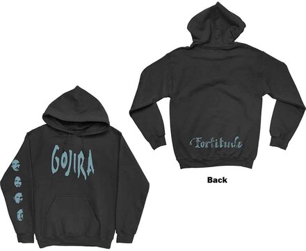 Gojira: Unisex Pullover Hoodie/Fortitude Faces (Back & Sleeve Print) (Small)
