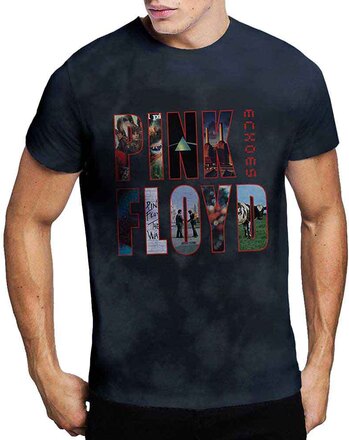 Pink Floyd: Unisex T-Shirt/Echoes Album Montage (Dip-Dye) (Medium)