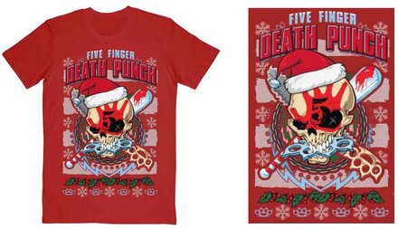 Five Finger Death Punch: Unisex T-Shirt/Zombie Kill Xmas (Medium)