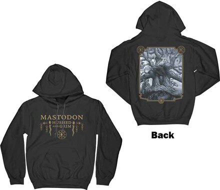 Mastodon: Unisex Pullover Hoodie/Hushed & Grim Cover (Back Print) (Medium)