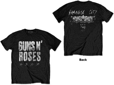Guns N"' Roses: Unisex T-Shirt/Paradise City Stars (Back Print) (Medium)