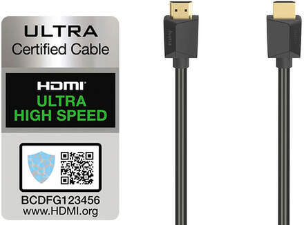 HAMA Cable HDMI Ultra High Speed 8K 48 Gbit/s 3.0m Gold