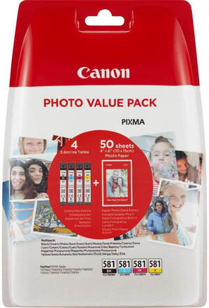 CANON Ink 2106C005 CLI-581 Multipack + Paper