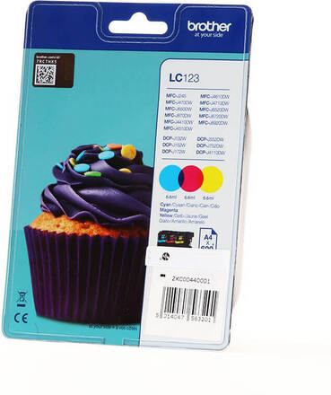 BROTHER Ink LC123RBWBPDR LC-123 Rainbow-pack