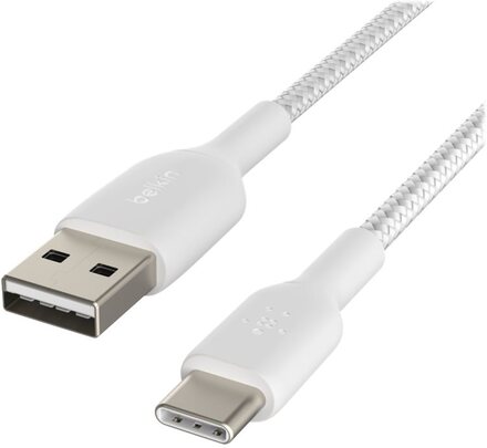 Belkin Boost Charge Usb-A To Usb-C Cable Braided 2m White