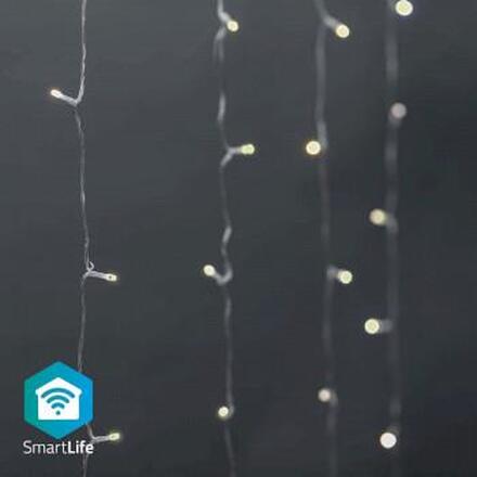 Nedis SmartLife Dekorativ LED | Ridå | Wi-Fi | Varm till cool vit | 200 LED"'s | 3 m | Android- / IOS