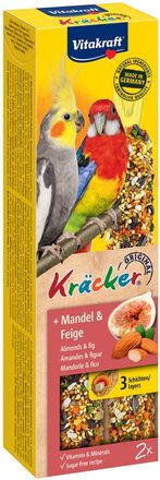 Vitakraft Kräcker Grosssittich - 2 Stück Mandel & Feige (180 g)