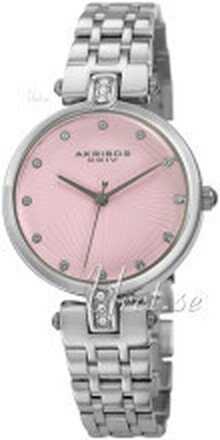 Akribos XXIV AK1085PK Crystal Rosa/Stål Ø32 mm