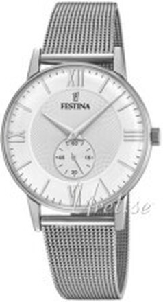 Festina F20568-2 Retro Silverfärgad/Stål Ø36 mm
