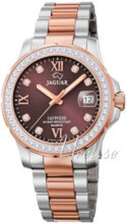 Jaguar J894/2 Executive Brun/Roséguldstonat stål Ø34.5 mm