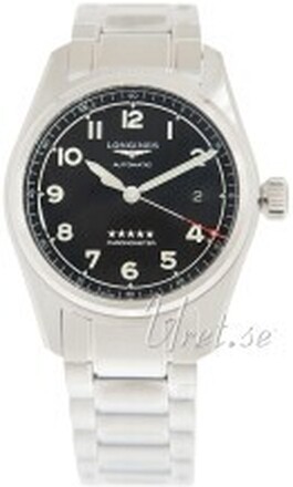 Longines L3.810.4.53.6 Spirit Svart/Stål Ø40 mm