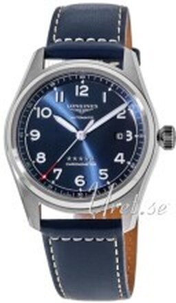 Longines L3.810.4.93.0 Spirit Blå/Läder Ø40 mm