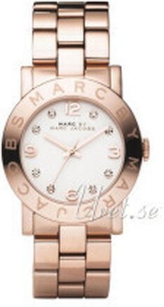 Marc by Marc Jacobs MBM3077 Amy Vit/Roséguldstonat stål Ø36 mm