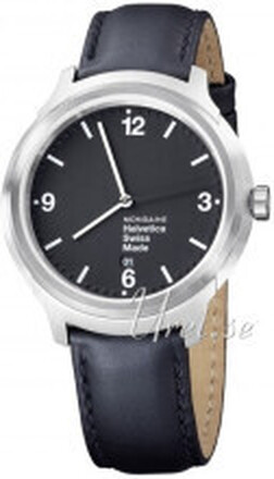 Mondaine MH1.B1220.LB Classic Svart/Läder Ø43 mm