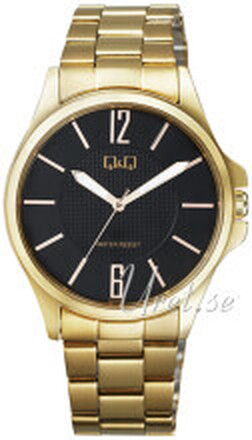 Q&Q QA06J002Y Classic Svart/Gulguldtonat stål Ø39 mm