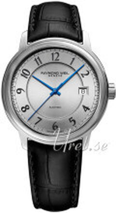 Raymond Weil 2237-STC-05658 Maestro Silverfärgad/Läder Ø40 mm