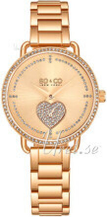 So & Co New York 5524.4 Madison Roséguldstonad/Roséguldstonat stål Ø38 mm