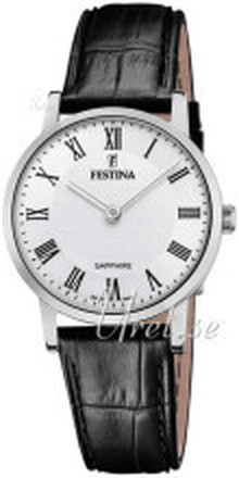 Festina F20013-2 Swiss Made Hvid/Læder Ø29.3 mm