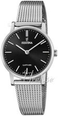 Festina F20015-3 Swiss Made Sort/Stål Ø29 mm