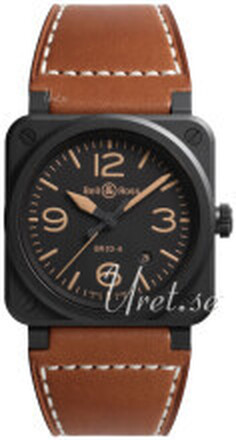 Bell & Ross BR03A-HER-CE/SCA BR 03 Heritage Sort/Lær