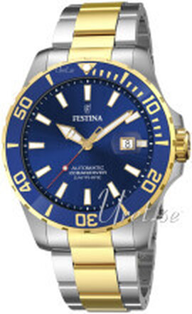 Festina F20532-1 Diver Blå/Gulltonet stål Ø44 mm