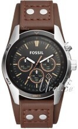 Fossil CH2891 Coachman Sort/Lær Ø44 mm